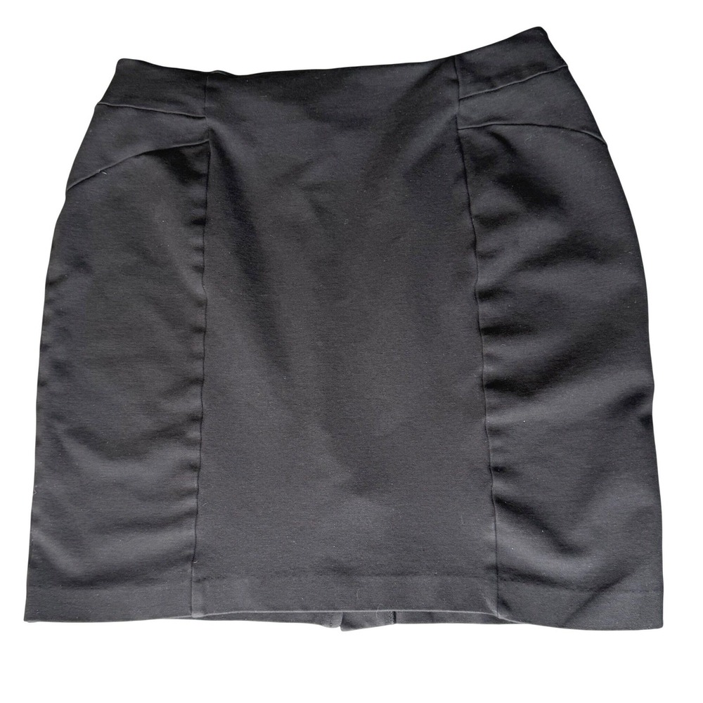 Cleo Petite Black Mini Skirt Stretch Viscose Nylon Spandex Office Siren Career M